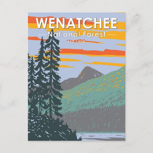 Okanogan Wenatchee National Forest Washington Briefkaart (Voorkant)