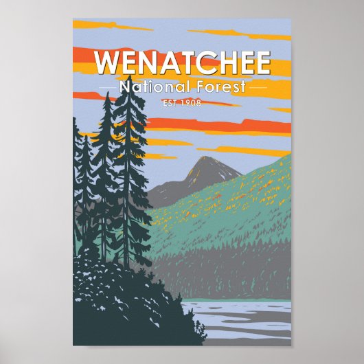 Okanogan Wenatchee National Forest Washington Poster (Voorkant)