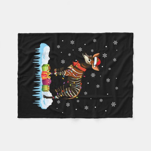Okapi4 Fleece Deken (Voorkant (Horizontaal))