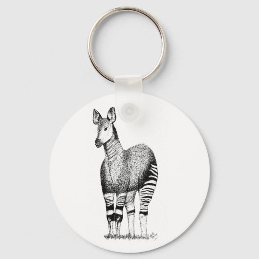 Okapi Art Keyring Sleutelhanger (Voorkant)