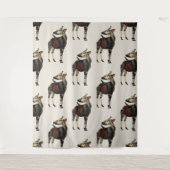 OKAPI & BIRDS PATTERN WANDKLEED (Voorkant)