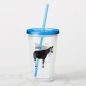 Okapi cartoon illustratie acryl drinkbeker (Achterkant)