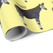 Okapi cartoon illustratie cadeaupapier (Rol Hoek)