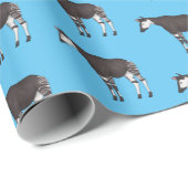 Okapi cartoon illustratie cadeaupapier (Rol Hoek)
