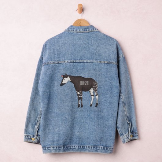 Okapi cartoon illustratie denim jacket (Hangar)