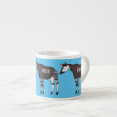 Okapi cartoon illustratie espresso kop (Voorkant rechts)