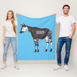 Okapi cartoon illustratie fleece deken