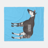 Okapi cartoon illustratie fleece deken (Voorkant (Horizontaal))