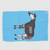 Okapi cartoon illustratie golfhanddoek (Horizontaal)