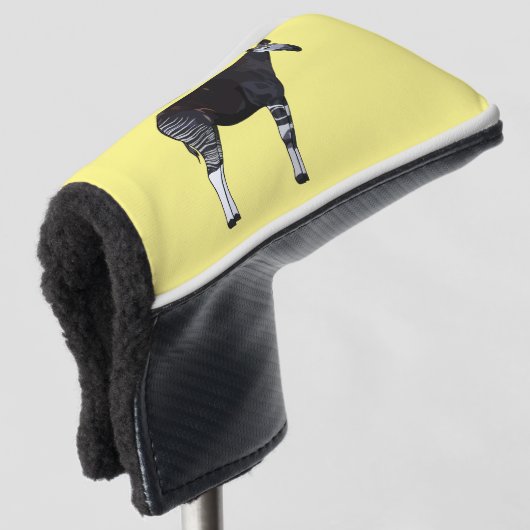 Okapi cartoon illustratie golfheadcover (3/4 voorkant)