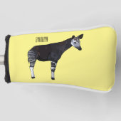 Okapi cartoon illustratie golfheadcover (Voorkant)