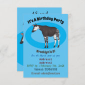 Okapi cartoon illustratie kaart (Voorkant / Achterkant)