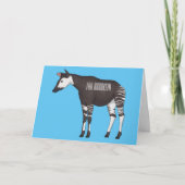 Okapi cartoon illustratie kaart (Voorkant)