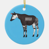 Okapi cartoon illustratie keramisch ornament (Voorkant)