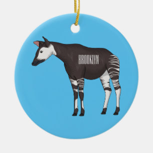 Okapi cartoon illustratie keramisch ornament