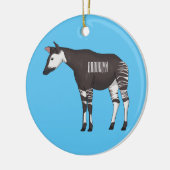 Okapi cartoon illustratie keramisch ornament (Links)