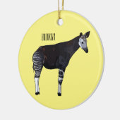 Okapi cartoon illustratie keramisch ornament (Links)