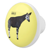 Okapi cartoon illustratie keramische knop (Rechts)