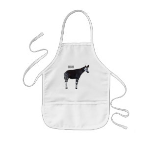Okapi cartoon illustratie kinder schort