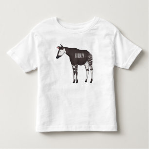 Okapi cartoon illustratie kinder shirts