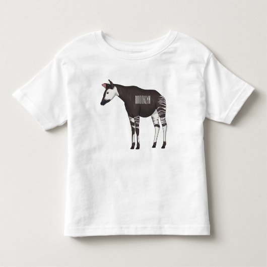 Okapi cartoon illustratie kinder shirts (Voorkant)