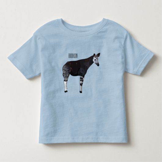 Okapi cartoon illustratie kinder shirts (Voorkant)