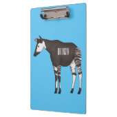Okapi cartoon illustratie klembord (Links)