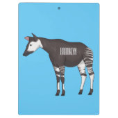 Okapi cartoon illustratie klembord (Achterkant)