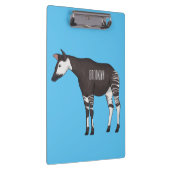 Okapi cartoon illustratie klembord (Rechts)