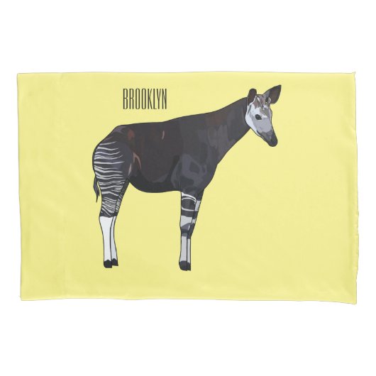Okapi cartoon illustratie kussensloop (Voorkant)