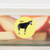 Okapi cartoon illustratie labels (Aangebracht)