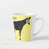 Okapi cartoon illustratie latte mok (Rechts)