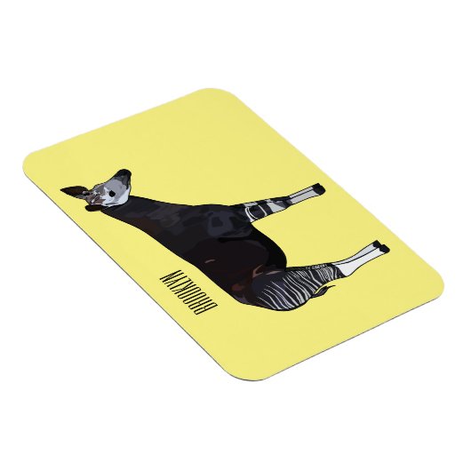 Okapi cartoon illustratie magneet (Rechterzijde)