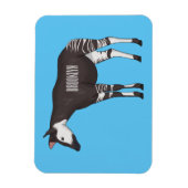 Okapi cartoon illustratie magneet (Verticaal)