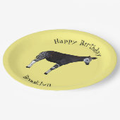 Okapi cartoon illustratie papieren bordje (Gekanteld)