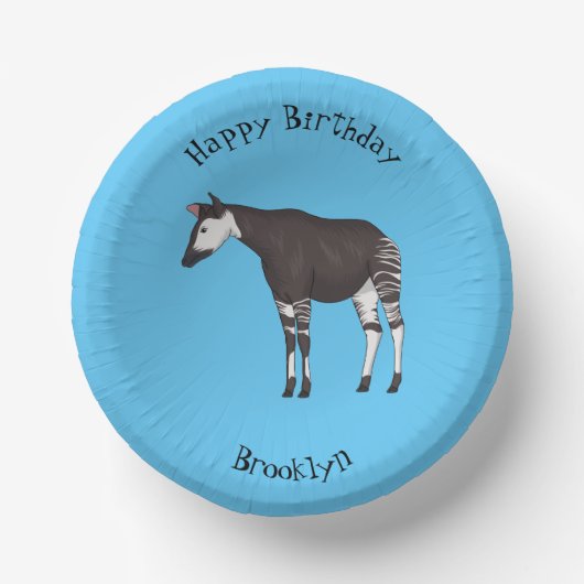 Okapi cartoon illustratie papieren kommen (Voorkant)