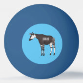 Okapi cartoon illustratie pingpongbal (Achterkant)