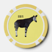 Okapi cartoon illustratie poker chips (Achterkant)