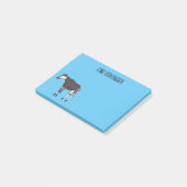 Okapi cartoon illustratie post-it® notes (Schuin)
