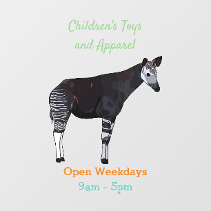 Okapi cartoon illustratie raamsticker
