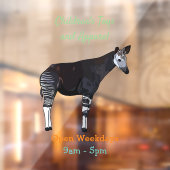 Okapi cartoon illustratie raamsticker (Vel 2)