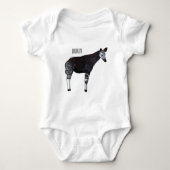 Okapi cartoon illustratie romper (Voorkant)