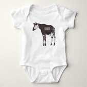 Okapi cartoon illustratie romper (Voorkant)