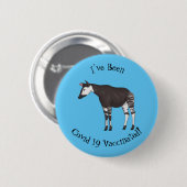 Okapi cartoon illustratie ronde button 5,7 cm (Voorkant /achterkant)