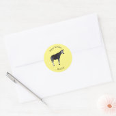 Okapi cartoon illustratie ronde sticker (Envelop)