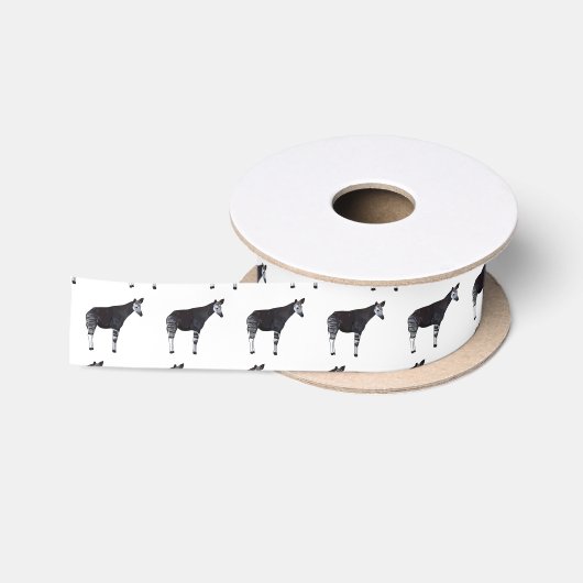 Okapi cartoon illustratie satijnen lint (Spoel)