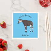 Okapi cartoon illustratie servet (Insitu)