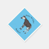 Okapi cartoon illustratie servet (Hoek)