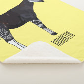 Okapi cartoon illustratie sherpa deken (3/4)