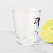 Okapi cartoon illustratie shot glas (Links)